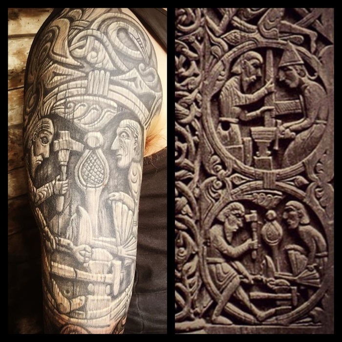 Mjolnir Back Tattoo | Sacred Knot Tattoo